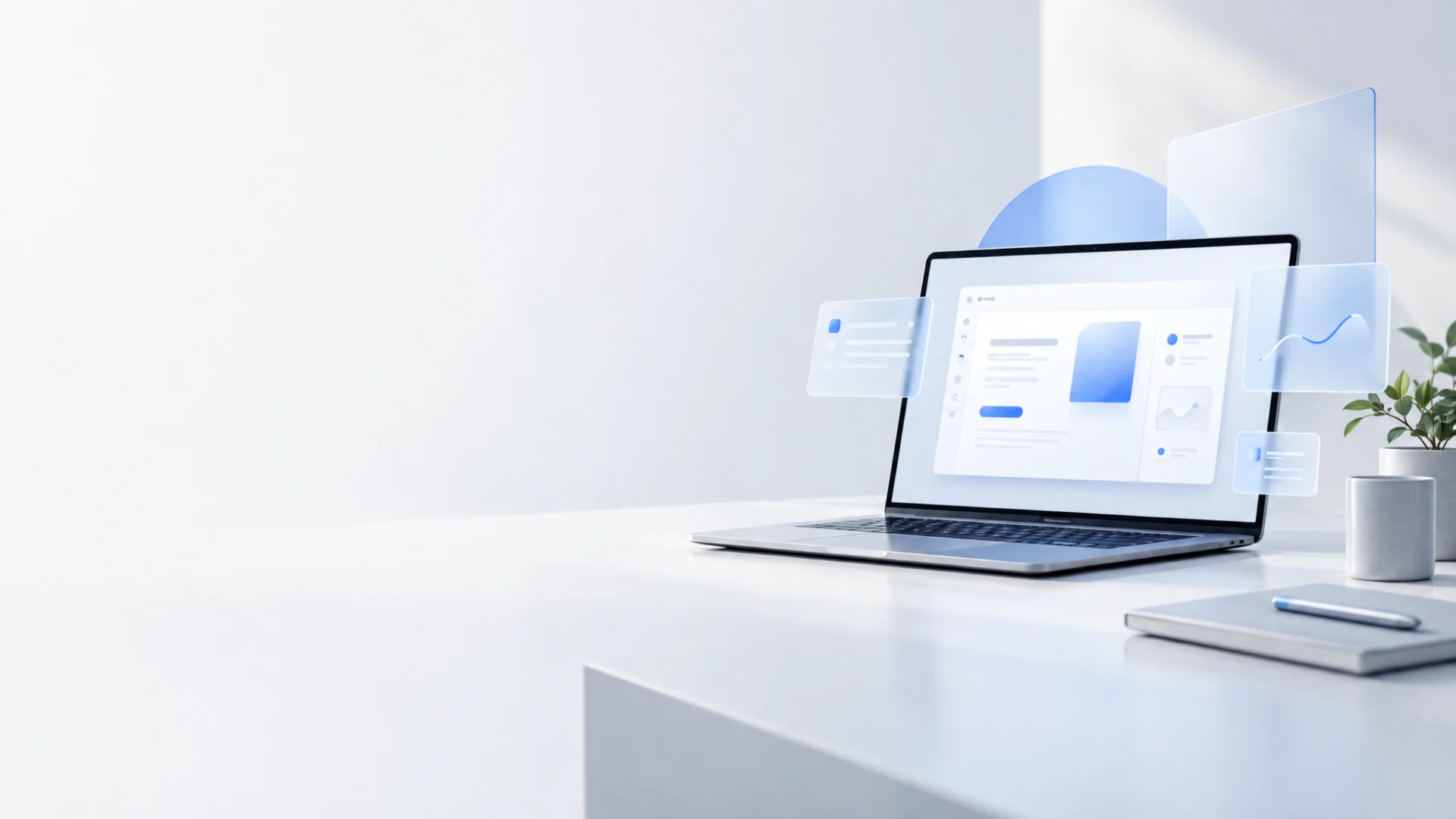 Modern digital workspace representing professional software solutions